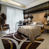简约简欧个性创意不规则条纹地垫客厅卧室茶几床边长方形欧式地毯
