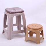 家用塑胶餐椅子 塑料方凳子加厚成人圆高凳矮凳防滑小板凳餐桌凳