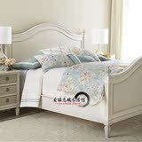 外贸美式实木床法式现代双人床1.5米1.8米白色高档床别墅会所家具