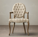 厂家直销美式欧式实木餐椅法式后现代拉扣休闲椅子咖啡馆椅子定制