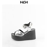 HCH真皮厚底女士凉鞋2016夏季新款超高跟防水台松糕底凉鞋1516024