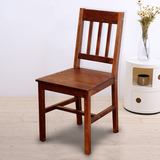 全实木餐桌椅子餐椅特价中式咖啡色靠背餐椅酒店饭店家用餐厅松木