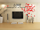 浪漫蝴蝶3D水晶亚克力立体墙贴客厅电视沙发背景墙墙面装饰贴画纸