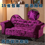 特价简约欧式布艺沙发卧室双人沙发店铺单人三人小户型组合贵妃椅
