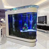 子弹头金鱼缸水族箱玻璃中型大型1.2/1.5米落地鞋柜客厅家用生态
