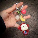 韩国猴子汽车钥匙扣包包挂饰小挂件亚克力创意卡通可爱女公仔百搭