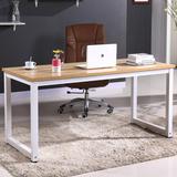 包邮简易钢木电脑桌台式宜家书桌子简约双人办公桌家用写字台定制