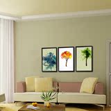 植物枫叶发财树装饰画客厅现代简约卧室挂画宜家小清新有框画壁画