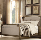 外贸原单 橡木实木床 地中海风格双人床欧式卧室家具双人床