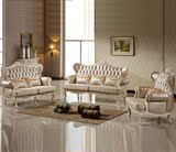 高档欧式真皮沙发组合客厅家具套装大户型皮布沙发新古典实木沙发