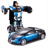 包邮正品佳奇变形金刚遥控车儿童电动玩具机器人布加迪威龙变形车