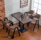 复古咖啡厅桌椅 茶餐厅西餐厅餐桌椅 甜品店奶茶店桌椅组合 批发
