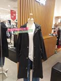 韩国现货直邮 专柜代购 LESHOP 特价16春女黑色韩版系带风衣外套