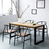 铁艺 简约奶茶店 咖啡厅桌椅组合 办公桌休闲 长方形桌子