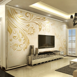 一卷绣3d立体墙纸壁画 欧式客厅卧室壁纸浮雕墙布 电视背景墙壁画