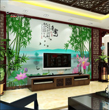 中式大型壁画 电视客厅沙发背景墙壁纸3d无纺布墙纸 家和富贵竹子