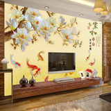 无纺布墙纸墙布 卧室客厅电视背景墙3d立体墙纸壁纸壁画中式花鸟
