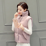 新款韩版修身潮流女士羽绒棉服  2016加厚马甲上衣短款棉衣外套