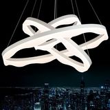 个性led吊灯创意波浪亚克力餐厅吊灯现代简约多层圆环形客厅灯具
