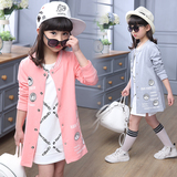 女童秋款外套2016秋季新款韩版中长款棒球服儿童风衣中大童女装潮