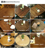 橡胶木实木桌水曲柳贴木皮餐桌咖啡厅快餐店桌椅长方形圆形桌定制
