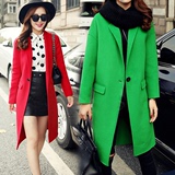 羊绒大衣女2016韩国新款气质修身显瘦中长款毛呢外套时尚双面绒潮