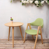 现代简约个性实木水曲柳餐桌椅高档餐椅靠背扶手椅泰国一号咖啡厅