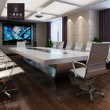 一卓办公家具时尚烤漆会议桌培训简约现代长条桌办公桌椅组合长桌
