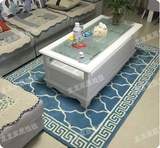 简约现代蓝色地中海宜家地毯客厅茶几卧室样板间大地毯满铺定制