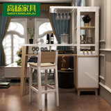 餐厅现代烤漆实木吧台隔断柜 家用客厅北欧简约酒柜红酒架展示柜