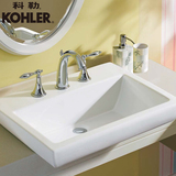 科勒 K-14715T-1/-4/-8-0派丽蒙半嵌入式洗脸盆台上盆面盆