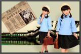 民国风儿童古装服装女童学生装五四青年服装儿童毕业季班服演出服