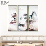 新中式创意抽象装饰画简约客厅餐厅书房走廊壁画办公室玄关组合画