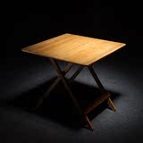 楠竹折叠桌竹制折叠小方桌可折叠简易餐桌户外便携式