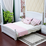 实木床白色松木床欧式双人床1.8米1.5米公主床儿童床单人床1.2米
