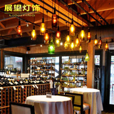 创意个性酒瓶吊灯美式复古咖啡厅餐厅酒吧台洋酒红酒玻璃瓶装饰灯