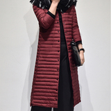 2016冬季新款长款羽绒服女过膝轻薄款韩版修身显瘦单排扣立领外套