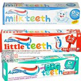 英国原装进口Aquafresh 0-2,3-5,6+岁 可以吃的宝宝/儿童牙膏