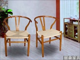 实木y椅叉骨椅 chair椅子 设计师椅子宜家休闲简约餐厅扶手 餐椅