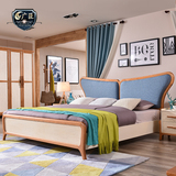 全实木双人床 卧室家具 北欧1.8米婚姻床 公主床 田园床 中式卧室