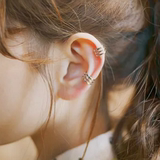 S925纯银耳夹 无耳洞耳扣 女 简约U形个性夸张耳骨夹 防过敏耳饰
