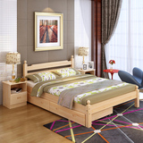 实木床1.8米松木床成人床1.2白色公主欧式1.5双人床儿童单人床