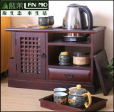 实木质茶柜茶盘简约移动茶水小碗柜茶水台榻榻米欧式厨房餐边柜子
