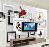 简约现代3d立体大型壁画电视背景墙纸客厅床头欧式个性蝴蝶壁纸