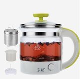 韩国购 Ooopc小熊旋钮一体全自动电玻璃加厚养生壶花茶煮茶壶中药