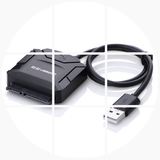 绿联 USB转SATA硬盘转接线器笔记本2.0数据易驱线移动外接光驱OTG