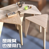 原创实木小板凳独凳简约三角凳组合小板凳茶几实木矮凳餐凳休闲椅