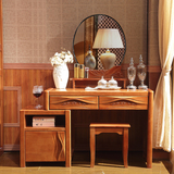 简约现代中式梳妆台实木卧室梳妆桌可伸缩可定制卧室家具特价