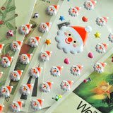 圣诞软泡棉贴纸 韩国文具 可爱手机装饰贴画 DIY立体卡通贴纸