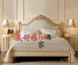 美式实木床简欧床新古典公主床欧式雕花婚床双人床真皮床卧室家具